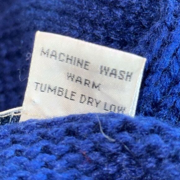 Vintage 80’s Blue Novelty Rocking Horse Knit Sweater Size Large - Picture 11 of 11